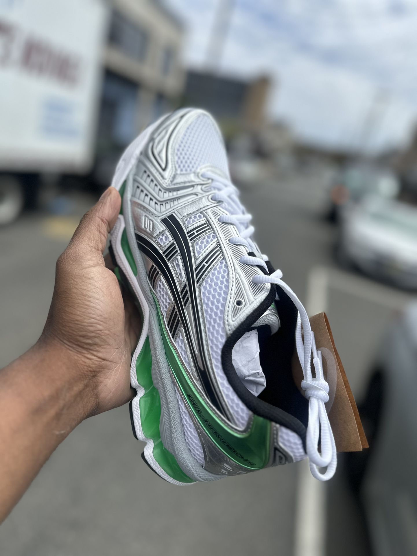 asicsGEL-KAYANO 14 WHITE/MALACHITE GREEN - Asics Gel-Kayano 14 
