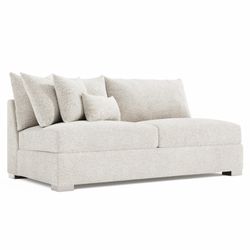 Helena Gold Armless Loveseat Metal Foot