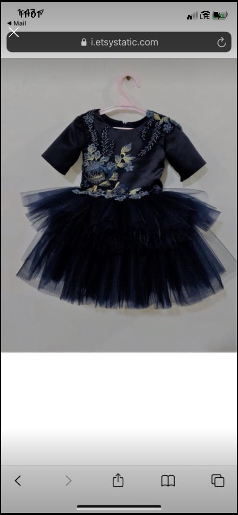 2T Navy Flower Girl Dress