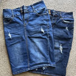 Denim skirts