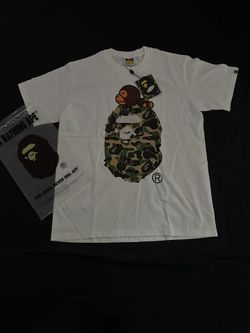 White Bape T-shirt Size-L