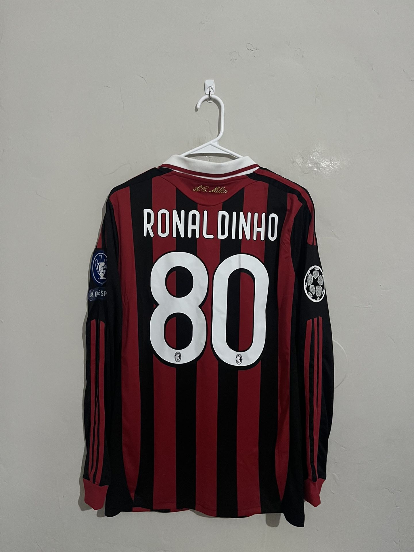 AC Milan 2009-10 Home Ronaldinho Jersey (Medium Large XL 2X)