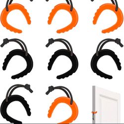 8pcs First Responder Door Stops, Door Jam For Law Enforcement,Police,Emergency Medical,Firefighter WedeService(Black and Orange)