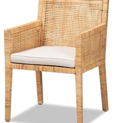 Woven Rattan Chairs - Set Of 6