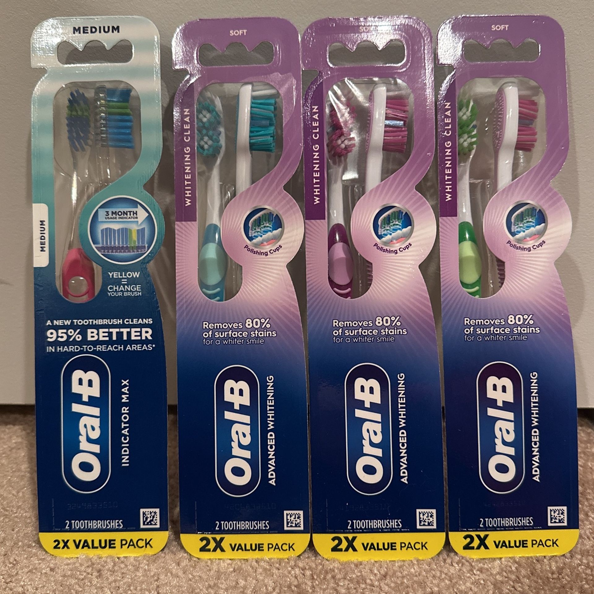 2-pack Oral B Indicator or Advanced Whitening toothbrushes: $3 each