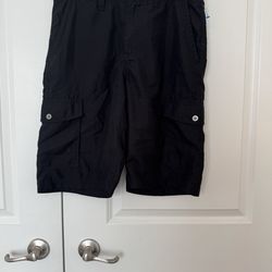 Tony Hawk Black Cargo Shorts with Button Flap Pockets size 31