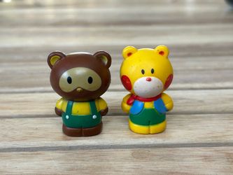 RARE 2000s Sanrio Hello Kitty Friends Tippy Bear & Tracy Raccoon PVC Figures