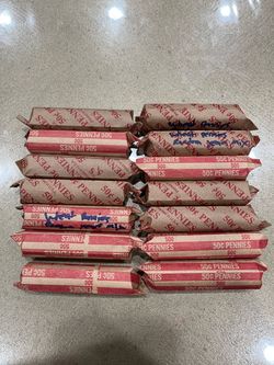 Wheat Pennie’s random years mix 14 rolls