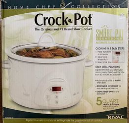 Crock Pot Rival SCRC500 Crockpot Slow Cooker Timer Removable Insert White