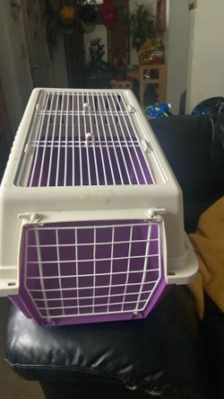 Dog kennel size. L23 X. W 14. H 13.   Pick up. E.   Side.   Tacoma