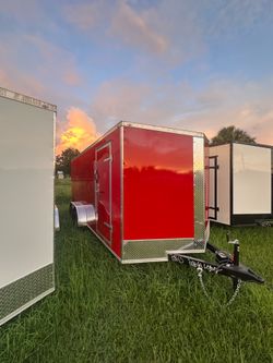 🦅Quality Cargo Trailer Brand 🆕 7x16 Ta Tandem Axle PLYCORE 0.080 🔥