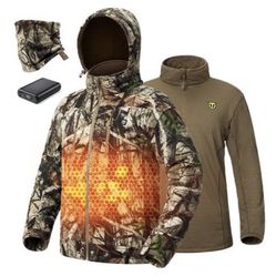 Tidewe Silen Trace Heated Hunting Jacket (2-Piece Set) Brand New (A646) Size 2 XL Battery included