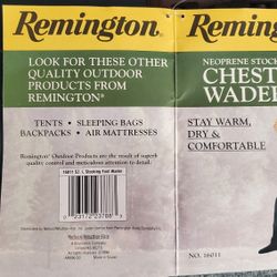 Chest Waders-Remington Neoprene Stocking-Foot  NEW Size L Waterproof Fishing