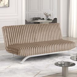 Brand New Taupe Futon Sofa Sleeper 