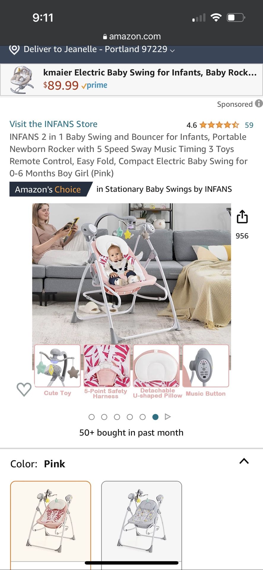 2 In 1 Baby Swing And Bouncer