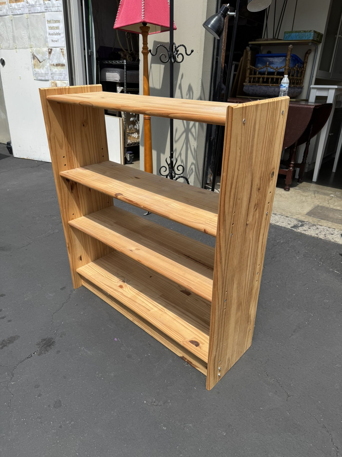 Solid Wood Shelf Unit Storage Rack Very Good Condition