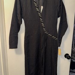 Vintage Bob Mackie Black Women's Dress with Sequin Detail Size 8 (NWT)