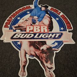 Original Vintage Budweiser PBR Tin Metal Sign