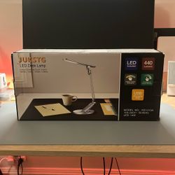 JUKSTG LED Desk Lamp - Dimmable, USB Charging Port, 440 Lumen