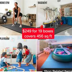 ✨️ SAKAE Black 24" W x 24" L x 0.75" Thick EVA Foam Double-Sided Diamond Pattern Gym Flooring Tiles (6 Tiles/Pack) (24 sq. ft. w6090