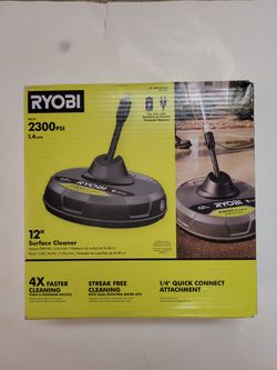 Ryobi 12" Surface Cleaner for Electric or Cordless Pressure Washers up to 2300 psi