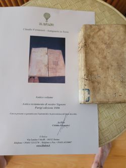 GENUINE 1686 Publication of New  Testament BIBLE In French Language