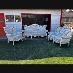 French sofa, loveseat, and chair