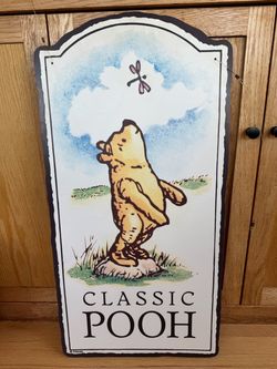 Vintage 1990's Disney Store Retail Display -Classic Pooh - Double Sided- 34"x17"