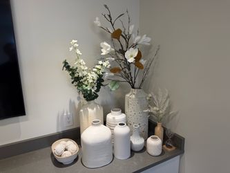 Designer Home Decor Lot – Crate & Barrel, Threshold & Studio McGee Vases + Decor