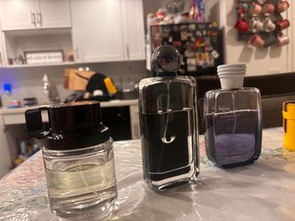 Lot of 3 Men's Cologne Bottles afnan 9pm 65% full,rassasi hawas ice 70% full, armaf Odyssey mega 80% full