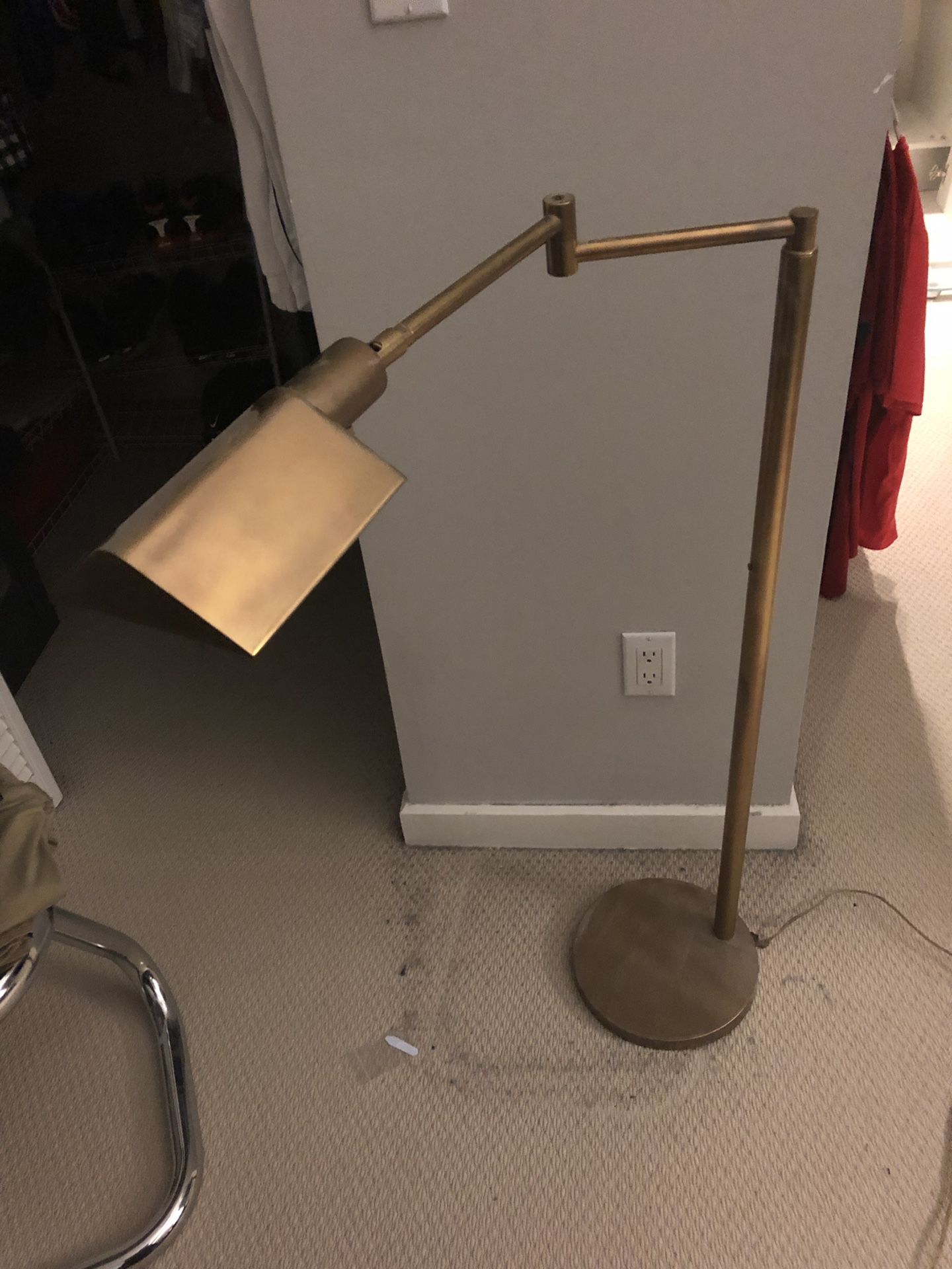 Gold floor lamp - set of two