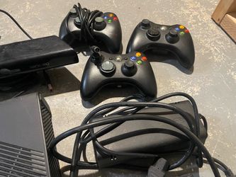 Xbox 360 Console with 3 Controllers and Cables