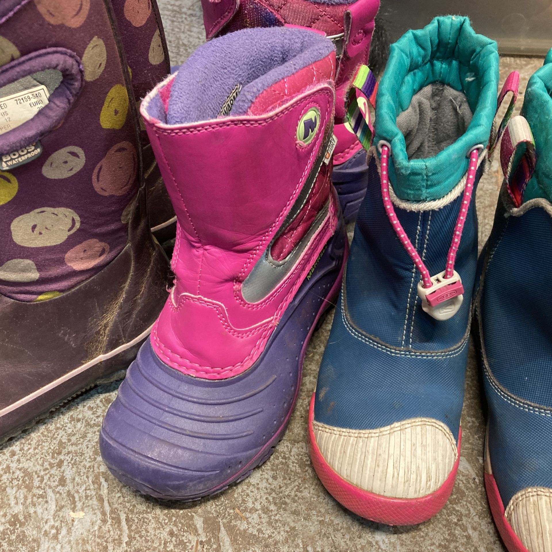 Girls Size 12 KEEN, Merrell, And Bogs
