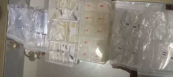 Nail Tips assorted gel full cover and plastic half well