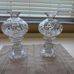 Pair Cut Crystal Hurricanes 