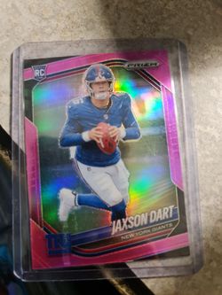 Jaxson dart pink prizm rookie card