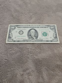 1969 crisp 100 dollar bill