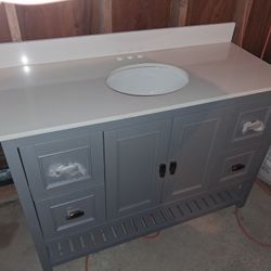Brand New Marble Vanity W Undermount Sink 
