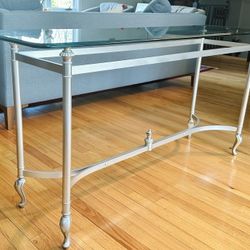 Glass-top Console Table