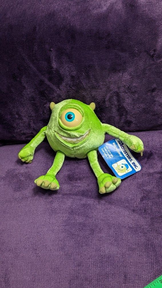Vintage Monster's Inc Mike Wasowski Bean Bag Plush