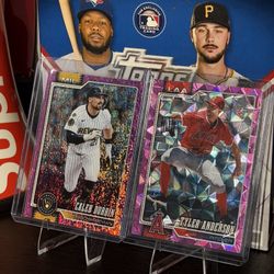 2026 Series 1 Caleb Durbin Purple Sparkle Foil (2) Card Lot