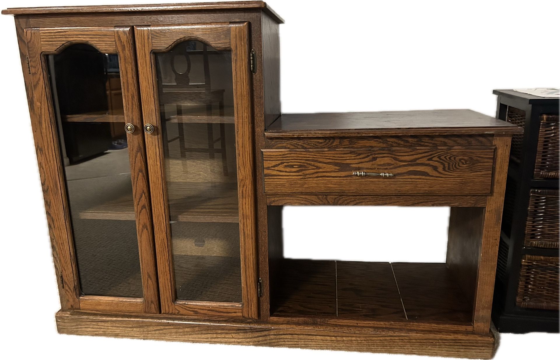 Oak entertainment center