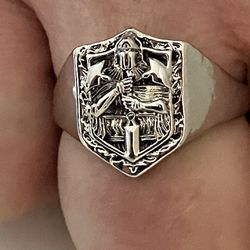 Knights Templar Ring /  Bikers Ring Men’s Size11