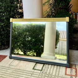 Large Mid Century Modern MCM Walnut Mirror