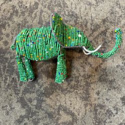 African Handmade Beaded Elephant