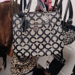 Coach Tote Bag No Call Outs Purple In Side 180