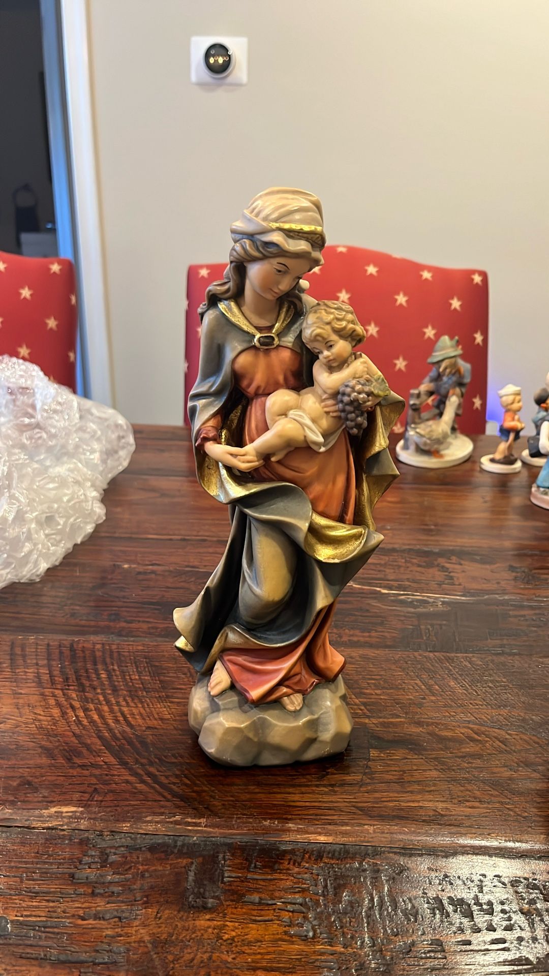 Hand Carved - Wooden - Madonna & Child