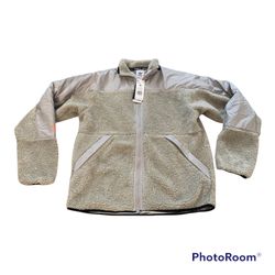 Adidas Fleece Zip Skateboarding Jacket Feather Grey Size Medium