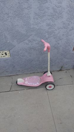 Pink scooter