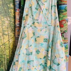 Dress. New Retro Inspired Tropical Print  Tiki Halter Dress With Belt Boyght At La  France  Size Medium 